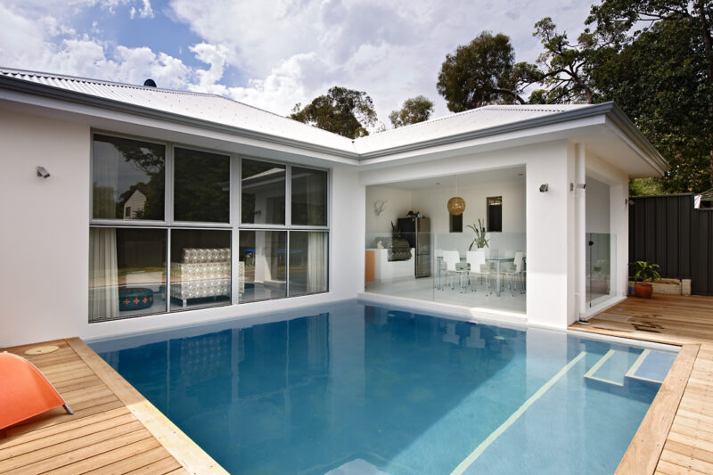 Residential Attitudes - house with swimming pool and patio