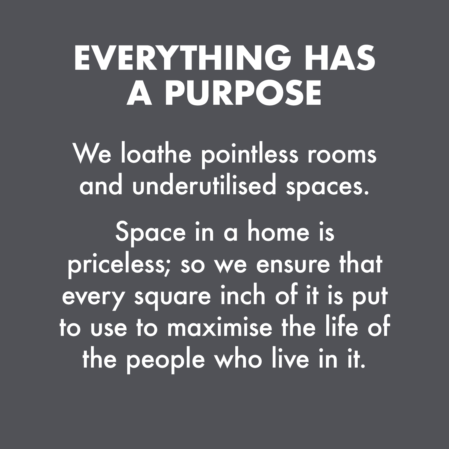 Everything has a purpose graphic