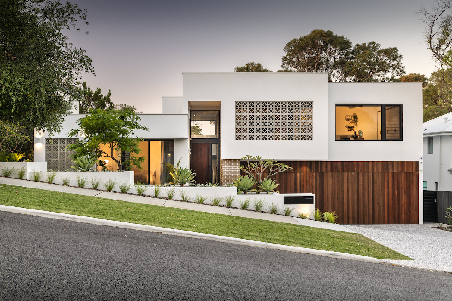 sloped modern home designs Perth